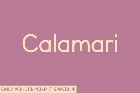 Calamari Font for Business