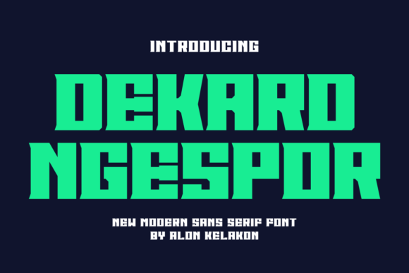 Dekard Ngespor Font for Business