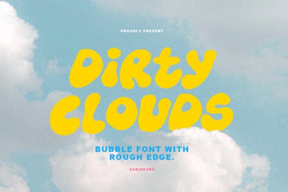 Dirty Clouds Font for Creative Publishing