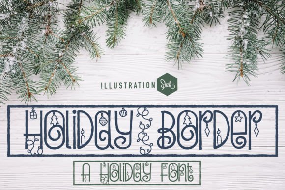 Holiday Border Font for Web Design