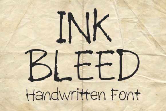 Ink Bleed: A Cool Handwritten Font