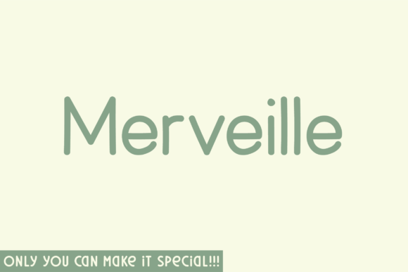 Merveille: A Handwritten Sans Serif for Creative Projects