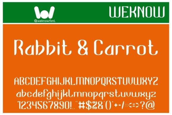 Rabbit and Carrot: A Fancy Display Font